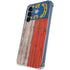 North Carolina Flag Dark Wood Galaxy A55 5G Clear Case