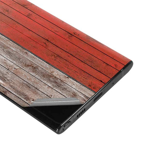 North Carolina Flag Dark Wood Galaxy Note 10 Plus Skin