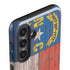 North Carolina Flag Dark Wood Galaxy S25 Impact Case