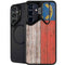 North Carolina Flag Dark Wood Galaxy S24 Plus Kickstand Case