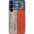 North Carolina Flag Dark Wood Galaxy S25 Plus Skin