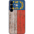 North Carolina Flag Dark Wood Galaxy S25 Skin