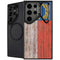 North Carolina Flag Dark Wood Galaxy S24 Ultra Kickstand Case