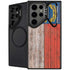 North Carolina Flag Dark Wood Galaxy Cases