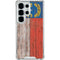 North Carolina Flag Dark Wood Galaxy S25 Ultra Clear Case