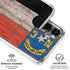 North Carolina Flag Dark Wood Galaxy S26 Clear Case