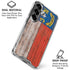 North Carolina Flag Dark Wood Galaxy S26 Clear Case