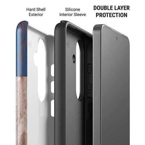 North Carolina Flag Dark Wood Galaxy S26 Impact Case