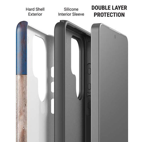 North Carolina Flag Dark Wood Galaxy S26 Ultra Impact Case
