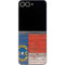 North Carolina Flag Dark Wood Galaxy Z Flip6 Skin