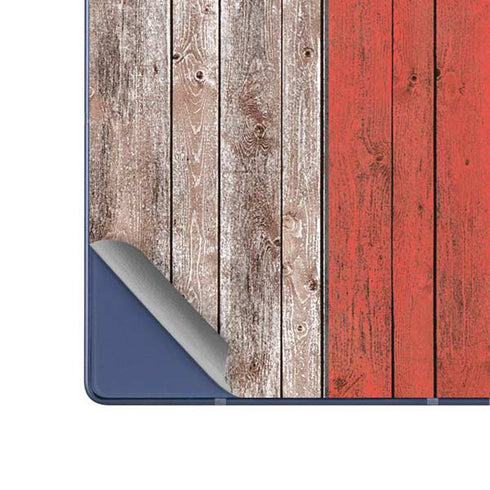 North Carolina Flag Dark Wood Galaxy Z Fold6 Skin