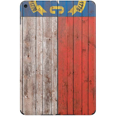 North Carolina Flag Dark Wood iPad Skins