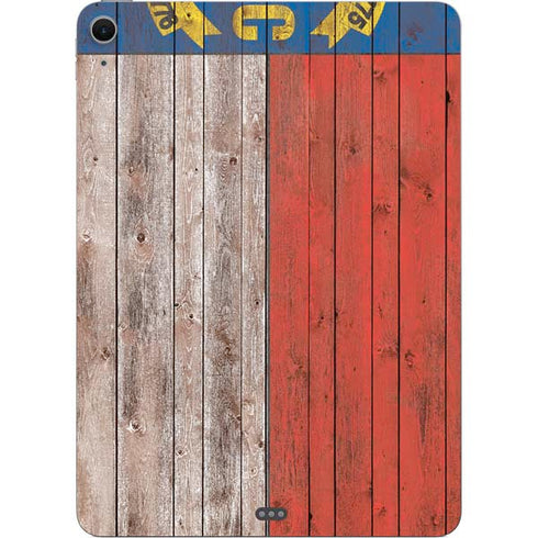 North Carolina Flag Dark Wood Apple iPad Air Skin