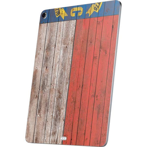 North Carolina Flag Dark Wood Apple iPad Air Skin