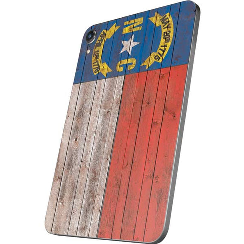 North Carolina Flag Dark Wood Apple iPad Mini Skin