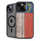 North Carolina Flag Dark Wood iPhone 14 Kickstand Case