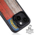 North Carolina Flag Dark Wood iPhone 14 Kickstand Case