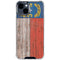 North Carolina Flag Dark Wood iPhone 15 Clear Case