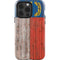 North Carolina Flag Dark Wood iPhone 15 Pro Impact Case