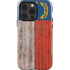 North Carolina Flag Dark Wood iPhone 15 Pro Impact Case