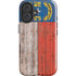 North Carolina Flag Dark Wood iPhone 16 Impact Case