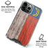 North Carolina Flag Dark Wood iPhone 16 Pro Clear Case