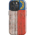 North Carolina Flag Dark Wood iPhone 16 Pro Magsafe Impact Case
