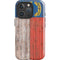 North Carolina Flag Dark Wood iPhone 16 Pro Max Impact Case