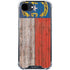 North Carolina Flag Dark Wood iPhone 16e Clear Case