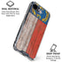 North Carolina Flag Dark Wood iPhone 16e Clear Case