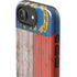North Carolina Flag Dark Wood iPhone 16e Impact Case