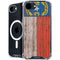 North Carolina Flag Dark Wood iPhone 16e MagSafe Case