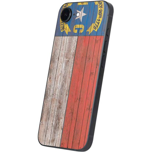 North Carolina Flag Dark Wood iPhone 16e Skin