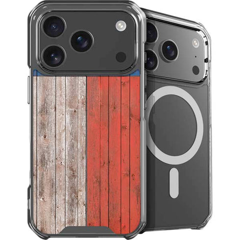 North Carolina Flag Dark Wood iPhone 18 Pro MagSafe Case