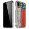 North Carolina Flag Dark Wood iPhone X/XS Clear Case