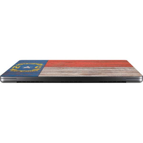 North Carolina Flag Dark Wood Apple MacBook Pro 14-inch Skin