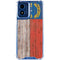 North Carolina Flag Dark Wood Moto G 5G (2024) Clear Case