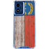North Carolina Flag Dark Wood Moto G 5G (2024) Clear Case