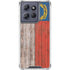 North Carolina Flag Dark Wood Moto G Power 5G (2025) Clear Case