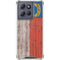 North Carolina Flag Dark Wood Moto G Stylus 5G (2025) Clear Case