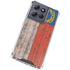 North Carolina Flag Dark Wood Moto G Stylus 5G (2025) Clear Case