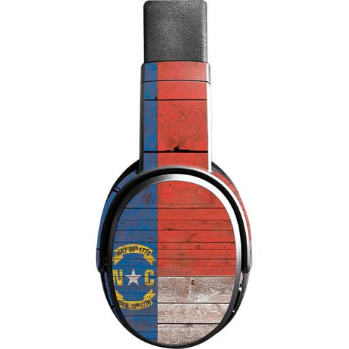North Carolina Flag Dark Wood Skullcandy Crusher Wireless Skin