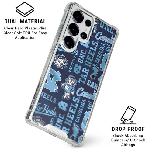 University of North Carolina Tar Heels Galaxy S25 Ultra Clear Case