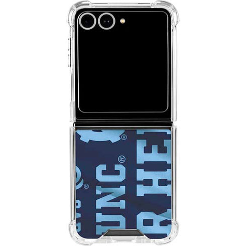 University of North Carolina Tar Heels Galaxy Z Flip7 Clear Case