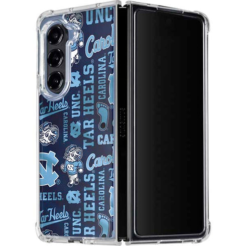 University of North Carolina Tar Heels Galaxy Z Fold5 5G Clear Case