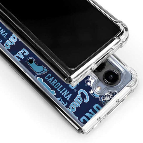 University of North Carolina Tar Heels Galaxy Z Fold5 5G Clear Case