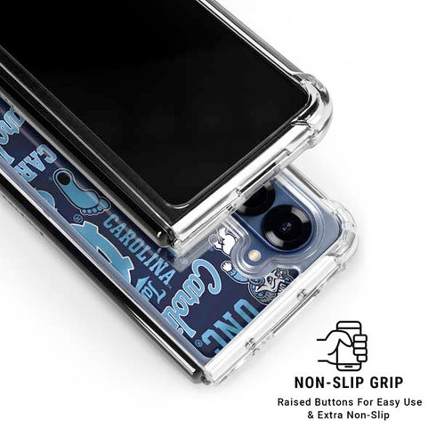 University of North Carolina Tar Heels Galaxy Z Fold6 Clear Case