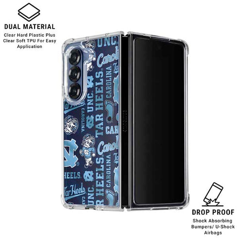 University of North Carolina Tar Heels Galaxy Z Fold7 Clear Case