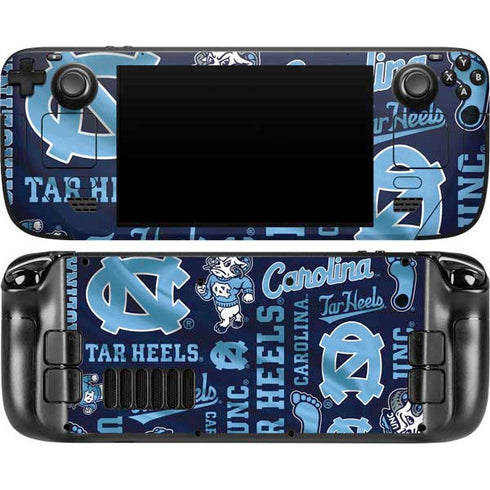 University of North Carolina Tar Heels Steam Deck Handheld Gaming Computer OLED Skin