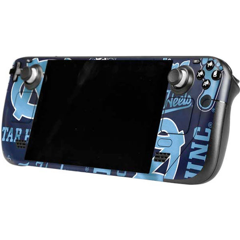 University of North Carolina Tar Heels Steam Deck Handheld Gaming Computer OLED Skin